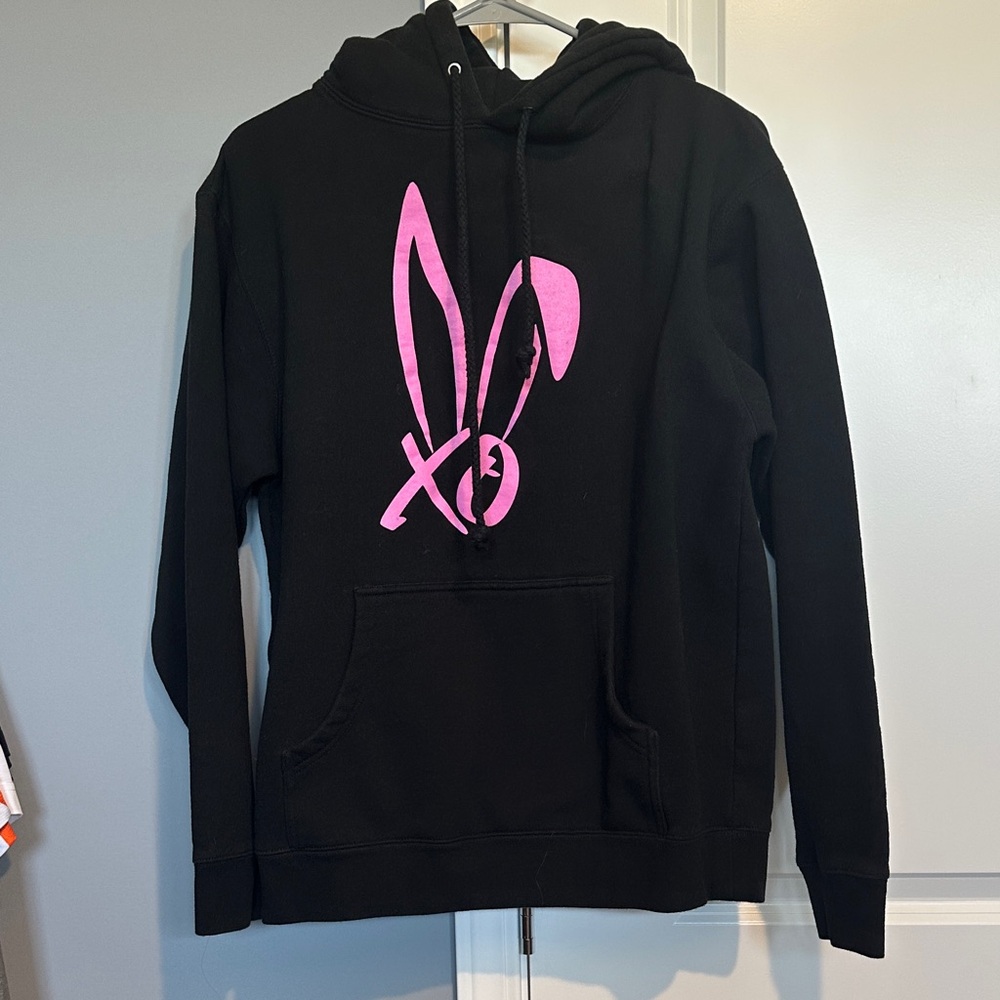 Black Hoodie with Pink XO Logo
